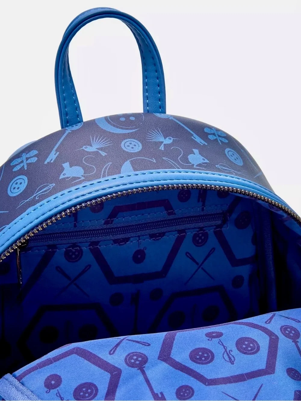 NEW w Tags Loungefly Coraline Portal Button Frame Lenticular Blue Backpack Bag